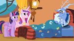  clock crown cutie_mark discord_(mlp) draconequus equine female friendship_is_magic hair horn in_bed jbond mammal multi-colored_hair my_little_pony princess princess_cadance_(mlp) princess_cadence royalty sick smile suspicious twilight_sparkle_(mlp) winged_unicorn wings 