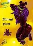  breasts female flora_fauna green_eyes hair leaves looking_at_viewer mutant_plant nipples purple_hair red_body solo zobethor zombies_ate_my_neighbors 