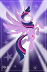  cutie_mark equine female flying friendship_is_magic glowing glowing_eyes hair horn horse killryde magic mammal multi-colored_hair my_little_pony pony purple_hair solo stars twilight_sparkle_(mlp) white_eyes winged_unicorn wings 