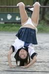  12 anna anna_oonishi_12_years asian asian_girl black_hair oonishi park school_uniform white_pantsu years 