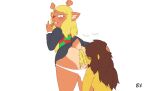 anthro bingbingo_(artist) butt_sniffing clothing deltarune female hi_res humanoid kris_(deltarune) male male/female noelle_holiday nude pubes sniffing submissive undertale_(series) underwear