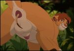 anal anal_vore animated balls bodily_fluids disney duo erection felid feral feral_pred fur genital_fluids genitals herpestid kaion lion male male/male mammal meerkat pantherine penis simba_(the_lion_king) the_lion_king timon vore young