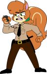 2018 4_fingers alpha_channel anthro belt_buckle big_tail biped black_belt black_clothing black_eyebrows black_eyelashes black_footwear black_mouth black_necktie black_shoes bottomwear breasts brown_bottomwear brown_clothing brown_pants cheek_tuft chokovit_(artist) clothed clothed_anthro clothed_female clothing colored countershade_face countershade_fur countershade_hands countershade_neck countershading curled_hair digital_drawing_(artwork) digital_media_(artwork) electronics eyebrow_through_hair eyebrows facial_tuft female female_anthro fingers fist fluffy fluffy_tail footwear front_view full-length_portrait fur fur_tuft green_eyes green_pupils hair hi_res holding_walkie_talkie long_tail looking_at_object mammal markings melanie_foster necktie orange_ears orange_hair orange_tail pants pink_inner_ear pink_nose pink_tongue pockets police police_baton police_officer police_uniform portrait prick_ears pupils radio rodent sciurid sheriff_badge simple_background solo squirrel_tail standing star_badge striped_markings striped_tail stripes tail tail_markings tan_clothing tan_shirt tan_topwear teeth thick_eyebrows tongue topwear translucent translucent_hair transparent_background tree_squirrel tuft uniform walkie-talkie wide_stance yellow_belt_buckle yellow_body yellow_countershading yellow_markings yellow_stripes yellow_tuft