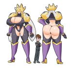 bandai_namco big_breasts big_butt breasts butt digimon digimon_(species) duo evil-count-proteus female hi_res huge_breasts huge_butt human humanoid male mammal matt_(evil-count-proteus) sakuyamon shorter_male size_difference taller_female