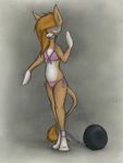  ball_and_chain bikini blindfold blood cub donkey duct_tape equine female gag jez jez_(artist) jezebel_(jez) mammal swimsuit young 