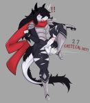 absurd_res anthro armor balls bat_squeaks big_balls big_penis black_hair cock_and_ball_torture dragon genital_torture genitals hair hi_res male nyth_(grumpydragon) penis solo