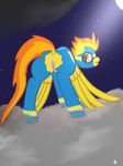  dripping equine female friendship_is_magic hair horse mammal my_little_pony pegasus pony pussy spitfire spitfire_(mlp) suit wings wonderbolts_(mlp) 