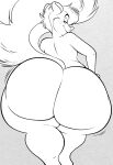 2023 absurd_res anthro big_butt big_tail biped bottom_heavy butt butt_focus digital_drawing_(artwork) digital_media_(artwork) eyelashes fluffy fluffy_tail girly gradient_background hair hand_on_hip hi_res huge_butt huge_hips line_art looking_back male mammal mephitid monochrome motion_lines pinup pose raised_tail rear_view remmy_(remmyfox) remmyfox seductive short_hair simple_background skunk skunk_tail slightly_chubby slightly_chubby_male solo standing striped_skunk tail tail_aside thick_thighs wide_hips