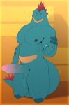 absurd_res anthro balls big_balls big_penis blue_body blue_skin bubbaferaligatr bubbagatr crocodilian erection feraligatr fullbodywolf generation_2_pokemon genitals glans hi_res looking_at_viewer male musclegut nintendo nipples nude pecs penis pokemon pokemon_(species) reptile scalie smile solo tail vein veiny_penis