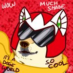  ambiguous_gender black_nose canine clothing dog doge english_text eyewear fur fusion glasses helmet machine mammal mechanical mega_man_(character) mega_man_(series) meme protoman robot samusmmx shiba_inu text video_games 