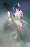  anthrofied black_hair bow_(stringed_instrument) bow_tie breasts cello collar cutie_mark earth_pony equine female fog friendship_is_magic hair horse hotpixe7 mammal mane musical_instrument my_little_pony nipples nude octavia_(mlp) pony solo standing 