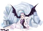  demon_girl green_eyes horns ice ice_queen mirage_noir noire noire_(mirage_noir) noire_ighaan succubus white_hair wings 