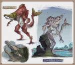4_fingers ambiguous_gender anthro biped countershade_tail countershade_torso countershading fin fingers fish hi_res marine open_mouth rappenem salmon salmonid_(fish) scales solo tail tail_fin undead zombie zombie_salmon