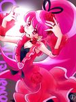  aino_megumi alternate_form character_name cherry_flamenco choker cure_lovely dress english flower frills hair_flower hair_ornament happinesscharge_precure! long_hair magical_girl mouth_hold pink_eyes pink_hair ponytail precure red_dress red_flower red_rose rose ruriruri smile solo wide_ponytail wrist_cuffs 