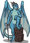 alpha_channel anthro biped blue_body breasts countershade_face countershade_neck countershade_tail countershade_torso countershading dragon european_mythology female genitals horn jam_(artist) membrane_(anatomy) membranous_wings mythological_creature mythological_scalie mythology non-mammal_breasts pussy scalie simple_background solo tail transparent_background western_dragon wings