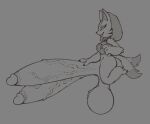 2024 2_penises anthro balls big_balls big_penis bottomless breasts canid canine catalyst_(fortnite) claws clothed clothing digital_media_(artwork) diphallism dipstick_tail epic_games erection facial_markings facial_tuft floating fortnite fox fur genitals gynomorph hand_on_penis head_markings hoodie horizontal_diphallism huge_balls huge_penis hyper hyper_balls hyper_genitalia hyper_penis intersex mammal markings monochrome multi_genitalia multi_penis multi_tail navel penis side_view simple_background sketch small_breasts smile solo spiritualcoffin tail tail_markings topwear vein veiny_penis white_eyes