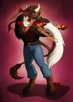  anthro belt bovine cattle clothing cute densetsu_tenspirits dreamingdaemus dress duo embrace facial_piercing feline female hooves horn hybrid jeans lagomorph love male mammal nose_piercing nose_ring pants piercing rabbit rebel_born shirt size_difference smile strider_auroch the_spiner tiger 