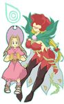  1girl cowboy_hat digimon digimon_adventure dress gloves hat rosemon stampede_string tachikawa_mimi vine vines 