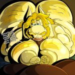1:1 absurd_res anthro asgore_dreemurr big_butt big_nipples butt cellulite duo faceless_character faceless_male genitals hairy_body hi_res huge_butt humanoid looking_at_viewer male male/male moobs_on_penis nipples oral overweight overweight_male penis penis_tip possbooty sex slightly_chubby sucking_tip undertale_(series)