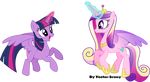  absurd_res alpha_channel equine female feral friendship_is_magic hi_res horn horse mammal my_little_pony pony princess_cadance_(mlp) smile twilight_sparkle_(mlp) vector-brony winged_unicorn wings 