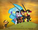  2014 apple_bloom_(mlp) applejack_(mlp) civil_war clothing cub drum english_text equine female feral flag friendship_is_magic grass gun hat hi_res horn horse mammal military ms_harshwhinny_(mlp) my_little_pony pegasus pony ranged_weapon scootaloo_(mlp) sweetie_belle_(mlp) sword text unicorn uniform weapon wings wolfjedisamuel young 