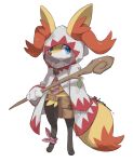 2024 3_toes biped black_legs blue_eyes braixen cloak clothing colored digital_media_(artwork) digital_painting_(artwork) dipstick_tail feet feral fur generation_6_pokemon holding_object holding_staff inner_ear_fluff lir_(icma) makotoo male_(lore) markings nintendo orange_body orange_fur orange_inner_ear_fluff orange_nose orange_tail_tip pmd:_icma pokemon pokemon_(species) pokemon_mystery_dungeon satchel scarf shadow signature simple_background smile solo spike_chunsoft staff tail tail_markings toes tuft white_background white_body white_fur yellow_body yellow_ears yellow_fur yellow_tail