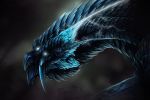  2016 ashesdrawn blue_eyes blue_scales digital_media_(artwork) dragon fantasy feral scales scalie simple_background solo spines 