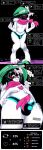absurd_res anthro blush bodily_fluids bovid bulge caprine claws clothes_on_floor clothing deltarune dialogue dinosaur duo embarrassed english_text eyewear fangs female fluffy frilly frilly_clothing frilly_underwear frist44 fur glasses goat hat headgear headwear hi_res horn male mammal nipples panties pawpads ralsei reptile scalie scarf simple_background susie_(deltarune) sweat teeth text undertale_(series) underwear white_body white_fur white_ribbon wizard_hat