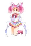  back_bow bad_id bad_pixiv_id bishoujo_senshi_sailor_moon boots bow brooch chibi_usa choker clenched_hands double_bun elbow_gloves full_body gloves hair_ornament hairpin heart heart_choker jewelry jumping knee_boots magical_girl multicolored multicolored_clothes multicolored_skirt pink_footwear pink_hair pink_sailor_collar pleated_skirt red_eyes ribbon sailor_chibi_moon sailor_collar sailor_senshi_uniform short_hair skirt smile solo super_sailor_chibi_moon tiara twintails white_background white_gloves yostxxx 