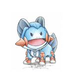  angry costume cute frill hoodie itsbirdyart looking_at_viewer mudkip nintendo pok&#233;mon pok&eacute;mon shoes swampert video_games 