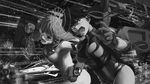  :d bodysuit buster_machine_7 cowboy_shot drawfag glasses gloves greyscale hair_ornament hairband hips long_hair machinery monochrome multiple_girls non-web_source nono_(top_wo_nerae_2!) open_mouth science_fiction serious short_hair smile standing star starry_background takaya_noriko tears top_wo_nerae! top_wo_nerae_2! translation_request 