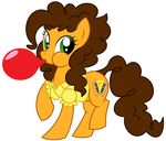  bottomless brown_hair bubble_gum cheese_sandwich_(mlp) clothing crossgender cutie_mark equine evilfrenzy female feral friendship_is_magic green_eyes hair horse mammal my_little_pony plain_background pony shirt solo white_background 