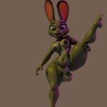 anthro blender_(software) disney flexible herm hi_res intersex judy_hopps one_leg_up raised_leg solo splits spread_legs spreading standing vertical_splits zootopia