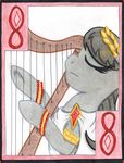 cardstock diamond eight equine friendship_is_magic hair harp horse jewelry mammal musical_instrument my_little_pony octavia_(mlp) playing_card pony the1king toga 