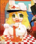 2023 anthro beverage big_breasts blonde_eyebrows blonde_hair breasts candle captain&#039;s_hat captains_hat checkered_tablecloth chewing clothing cola container cup detailed_background digital_media_(artwork) digital_painting_(artwork) dogmasque9999 drinking_glass eating eating_food eyebrows female female_anthro food food_on_face furniture glass glass_container glass_cup green_eyes hair hair_between_eyes hat headgear headwear holding_fork inside lagomorph leporid long_hair looking_at_viewer mammal nipple_outline one_ear_up open_mouth pasta pink_tongue pouring pouring_liquid puella_bunnington rabbit restaurant shaded sitting soda soda_bottle solo sound_effects spaghetti sweater table tablecloth teeth tongue topwear white_clothing white_sweater white_topwear wine_glass