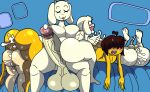  age_difference anthro asriel_dreemurr balls bed big_balls big_butt big_dom_small_sub big_penis bodily_fluids bovid butt caprine chara_(undertale) cum cum_drip deltarune dominant dripping eyes_closed femboy frisk_(undertale) furniture furu_flami genital_fluids genitals goat group group_sex herm human incest_(lore) intersex intersex/male kris_(deltarune) male mammal mother_(lore) mother_and_child_(lore) mother_and_son_(lore) nude orgy parent_(lore) parent_and_child_(lore) parent_and_son_(lore) penis ralsei sex size_difference son_(lore) sweat toriel undertale undertale_(series) worried_look 