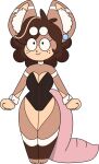  amphibia_(series) anthro big_ears big_tail bodysuit bunny_costume clothing costume cuff_(restraint) digital_drawing_(artwork) digital_media_(artwork) disney dot_nose ear_piercing female freckles hair_dye hi_res highlights_(coloring) huge_tail long_tail mammal markings mousse_(pixxibunny) murid murine piercing pixxibunny restraints rodent skinsuit solo style_emulation tail the_bittersweet_boutique the_bittersweet_boutique_logo tight_clothing toony wrist_cuffs 