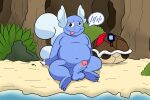  absurd_res balls belly blush erection generation_1_pokemon genitals hi_res lettuce_(wartortle) looking_at_viewer male moobs nintendo notsolettuce nude overweight overweight_male penis pokemon pokemon_(species) shell shell-less shy slightly_chubby slightly_chubby_male smile solo tail tongue tongue_out wartortle 