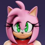 3d_(artwork) amy_rose anthro digital_media_(artwork) eulipotyphlan female green_eyes hedgehog looking_at_viewer low_res mammal sad sega solo sonic_the_hedgehog_(series) vulkyasha