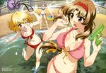  bikini cleavage d-fragments gun ishii_kumi megami mizukami_sakura scan shibasaki_roka swimsuit takao_buchou weapon wet 