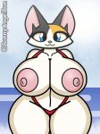 1:1 2023 anthro big_breasts breasts bunnyangelbun clothing digital_drawing_(artwork) digital_media_(artwork) domestic_cat felid feline felis female fur looking_at_viewer mammal mochi_(bunnyangelbun) nipples nude smile solo