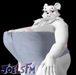 3d_(artwork) anthro bear big_breasts big_butt breasts butt digital_media_(artwork) female hi_res ice_(interspecies_reviewers) interspecies_reviewers joelsfm looking_at_viewer mammal neck_tuft nipples polar_bear smile solo source_filmmaker_(artwork) towel tuft ursine