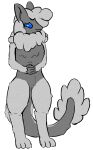  alien anthro blue_eyes fan_character female fever_dream_(artist) fur grey_body grey_fur hair hi_res mammal solo tail tail_tuft the_nature_of_predators tuft venlil_(the_nature_of_predators) wool_(fur) 