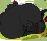  arva belly big_breasts big_butt big_thighs breasts burping butt fart feces female hair monster morbidly_obese nude over_stuffed overweight rangalodon red_hair riis scat taur teats udders wide_hips 