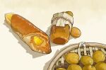  apricot_(fruit) basket bmu_s cream food food_focus fruit fruit_basket highres jar no_humans original pastry 