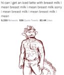  anthro clothed clothing digital_drawing_(artwork) digital_media_(artwork) english_text eyewear ferran_(lithiumred) goggles hi_res lithiumred lizardman looking_at_viewer male meme scalie scar shirtless shirtless_male solo tail text 