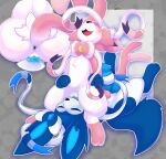 absurd_res arkoh blush butt cunnilingus eeveelution female feral generation_6_pokemon genitals hi_res knot licking male male/female nintendo oral penis pokemon pokemon_(species) pussy sex sylveon tongue tongue_out vaginal