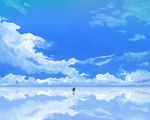  clouds kyichi_(kconpeitou27) mukaido_manaka nagi_no_asukara sky water 