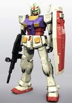  3d gun gundam mecha mobile_suit_gundam rx-78-2 shield weapon 