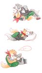  blush canine cuddling fox fox_mccloud japanese_text kissing licking male mammal nintendo pillow plain_background romantic spread_legs spreading star_fox text tongue toraji video_games wolf wolf_o&#039;donnell wolf_o'donnell 